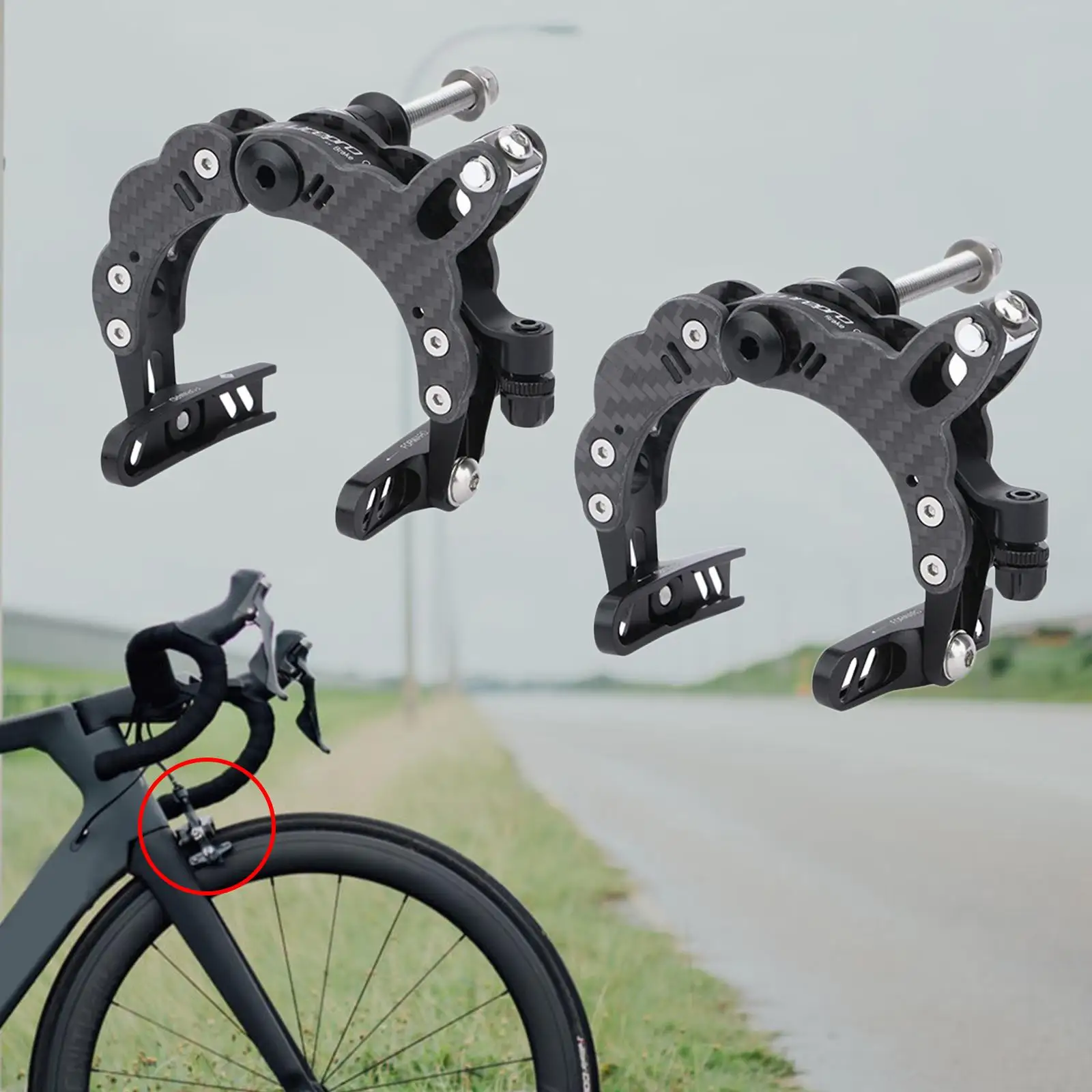 

2x Bike Brake Caliper Bicycle C Shape Brake for Road Mountain Replacement