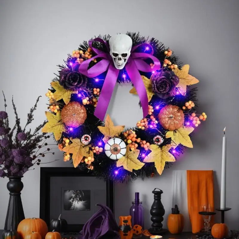 

Create A Spooky Atmosphere Decorations Household Products Halloween Wreath Festive Trend Pendant Halloween Wreath On Door Scary