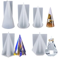 pyramid geometric ring cone silicone mold triangle crystal diy ring jewelry display stand jewelry crafts making resin epoxy mold