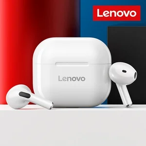 lenovo lp40 wireless headphone tws bluetooth 5 0 earphones dual stereo noise reduction bass headset touch control earbuds 300mah free global shipping