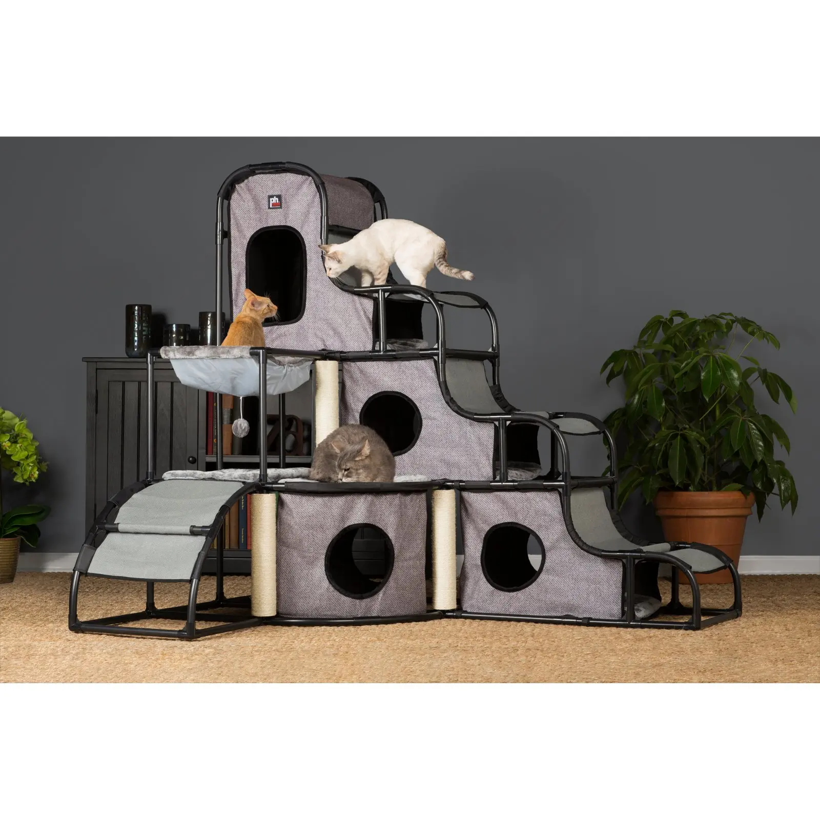 

Free Shipping Cat Tree & Condo Scratching Post Tower gray