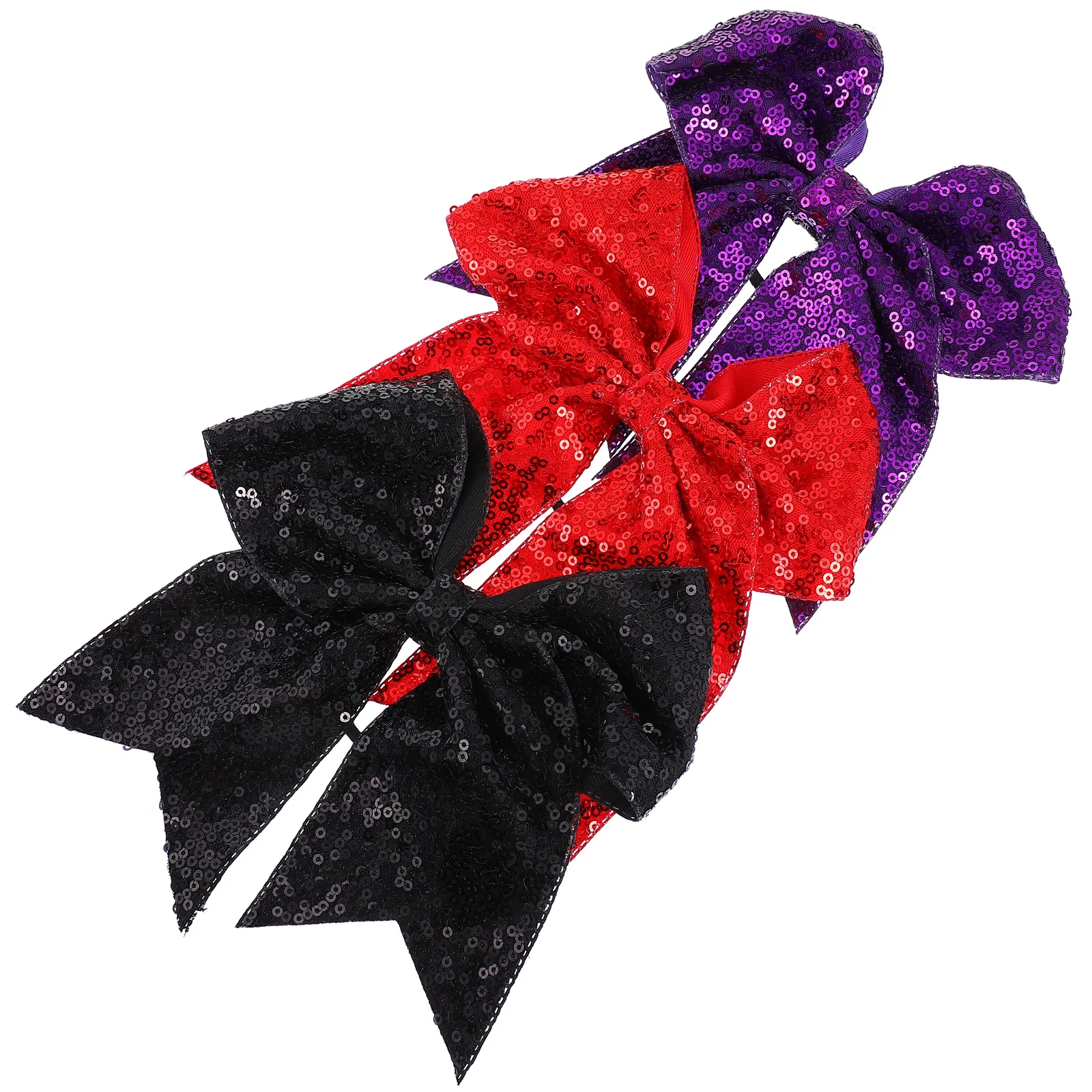 

3Pcs Hair Bow Glitter Hair Bows Sequin Ponytail Holder for Girls