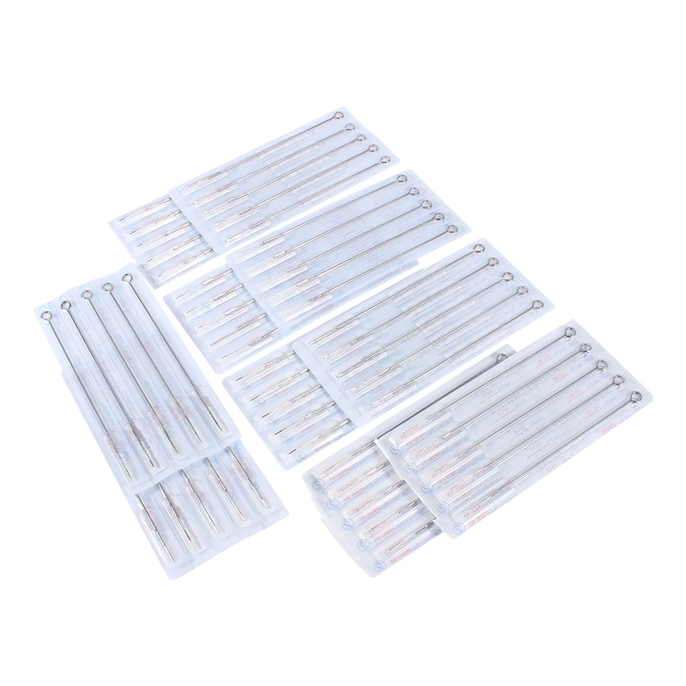 

50Pcs Disposable Professional Mixed Sterilized Stainless Steel Round Liner Tattoo Needles