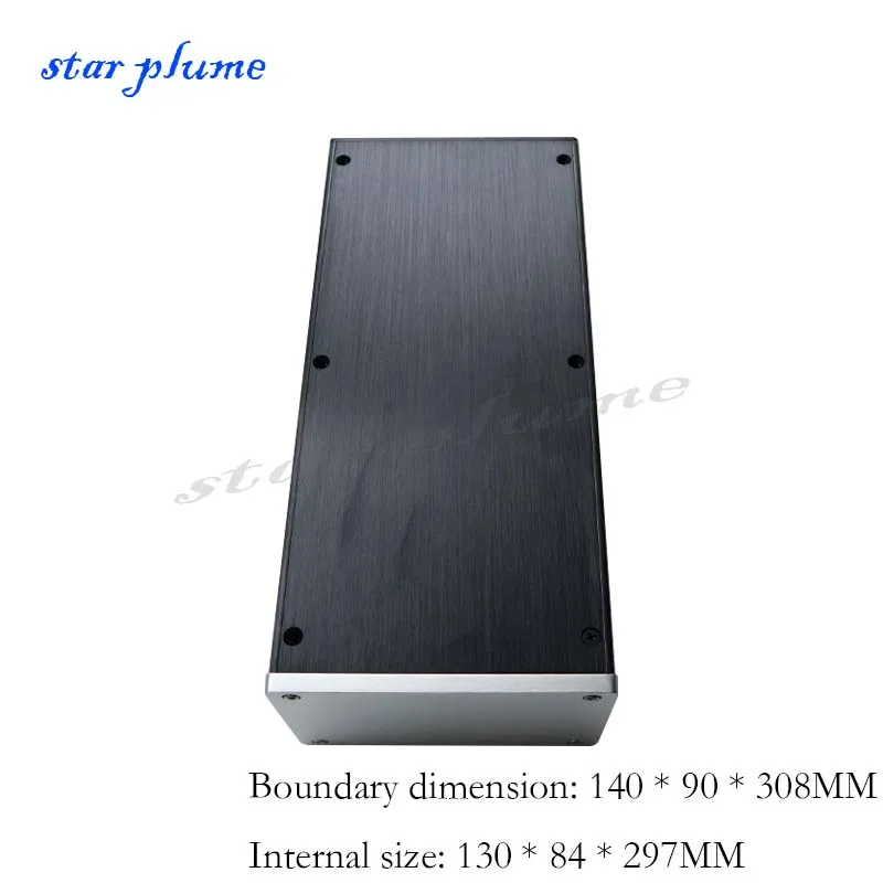

1490 Full Aluminum Shell/Preamp/Power Amplifier Audio Chassis (140*90*308) Aluminium Amplifier Chassis Enclosure Case DIY Shell