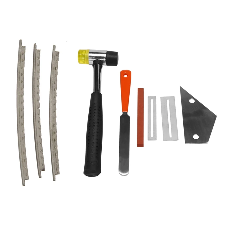 

1 Set 2.2Mm Acoustic Electric Guitar 24 Frets Fret Wire Fret Wire Set & 1 Set Guitar Tool Kit, Guitar Fret Crowning File