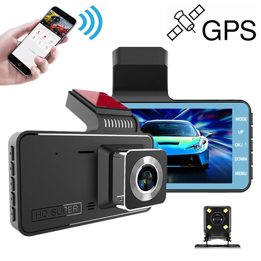 Car DVR Dash Cam WiFi 4.0 1080P Full HD Rear View Video Recorder Dashcam Auto DVRs Car Camera Black Box Night Vision GPS Tracker