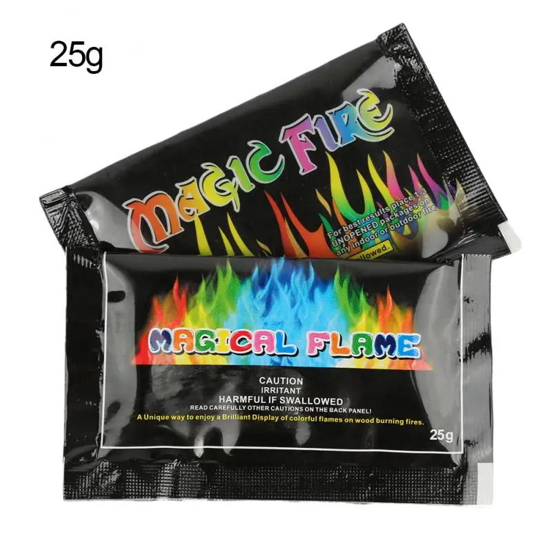 

10g/15g/25g Colorful Flames Safe Environmentally Friendly Colored Pyrotechnics Powder Bonfire Fireplace Flames Magician Show