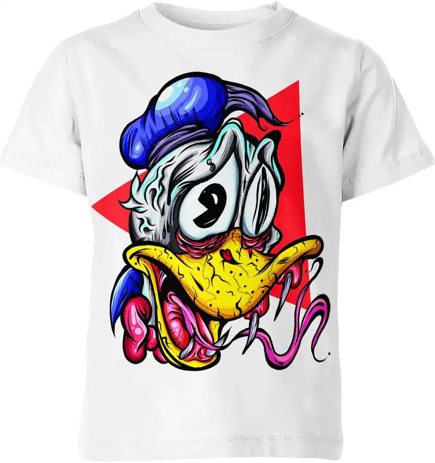 Футболка à col rond Donald Duck pour enfants impression 3D couple Kawaii rue loisirs sport grand haut tendance été энергия