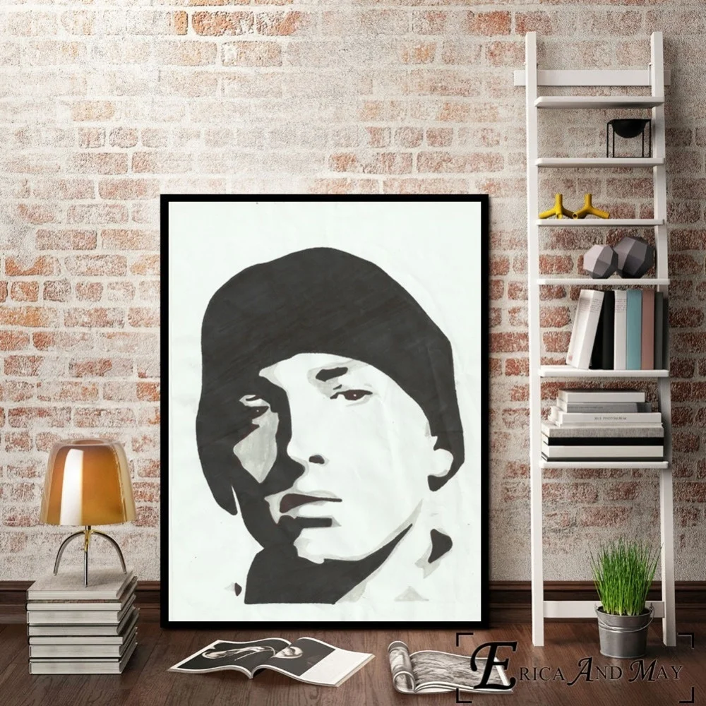 Картина на холсте Eminem Pop рэпер певец плакаты и принты Настенная картина