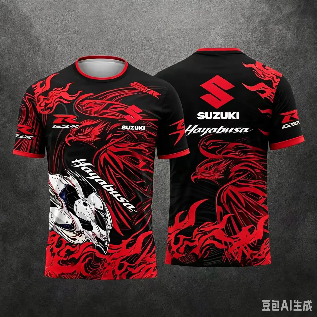 Фото Ретро-команда Rizla Suzuki Racing # 19 Альваро Баутиста Мужская летняя повседневная спортивная футболка для любителей автоспорта №3