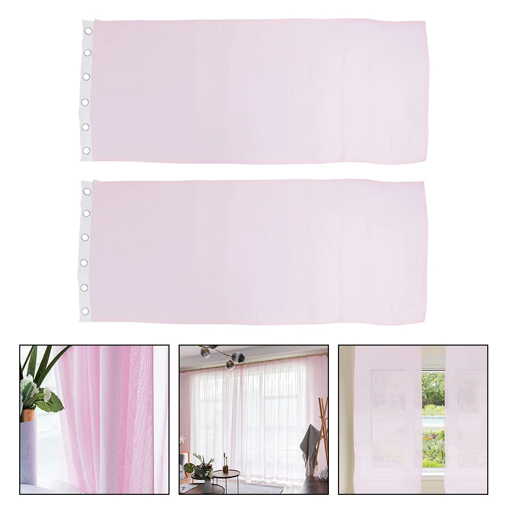 

2pcs Creative Balcony Curtain Decors Living Room Gauze Curtains Elegant Curtains