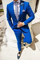 2022 latest royal blue mens suits custom made wedding custom groom tuxedos groomsman party suit for man 2 pcsjacketpants