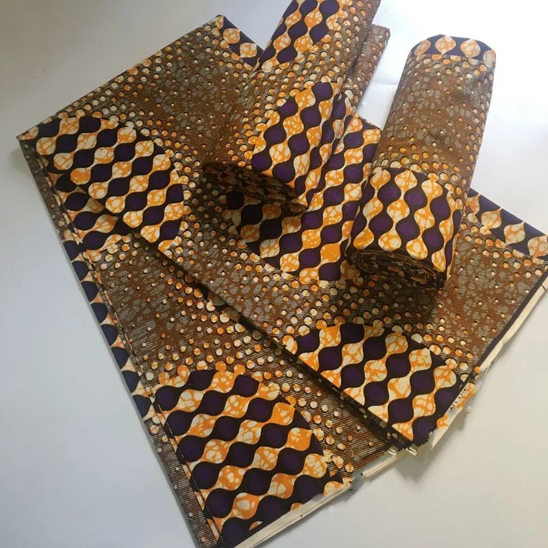 

African Original Real Wax Fabric 100% Cotton Ankara Wax Print Fabric For Wedding Dress Nigerian Women Style Tissu Pagne Dress