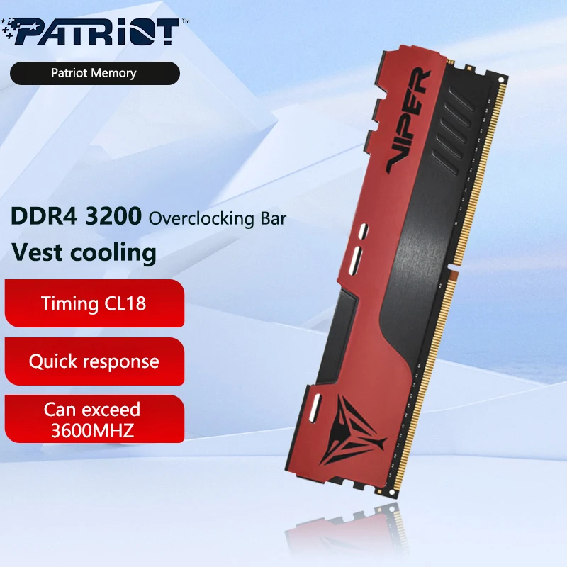 

Patriot Viper Gaming ram ddr4 16gb 8 gb Memoria RAM DDR4 32gb 3000mhz 3200MHz DDR4 RGB Ram XMP 288pin for desktop 1.35v