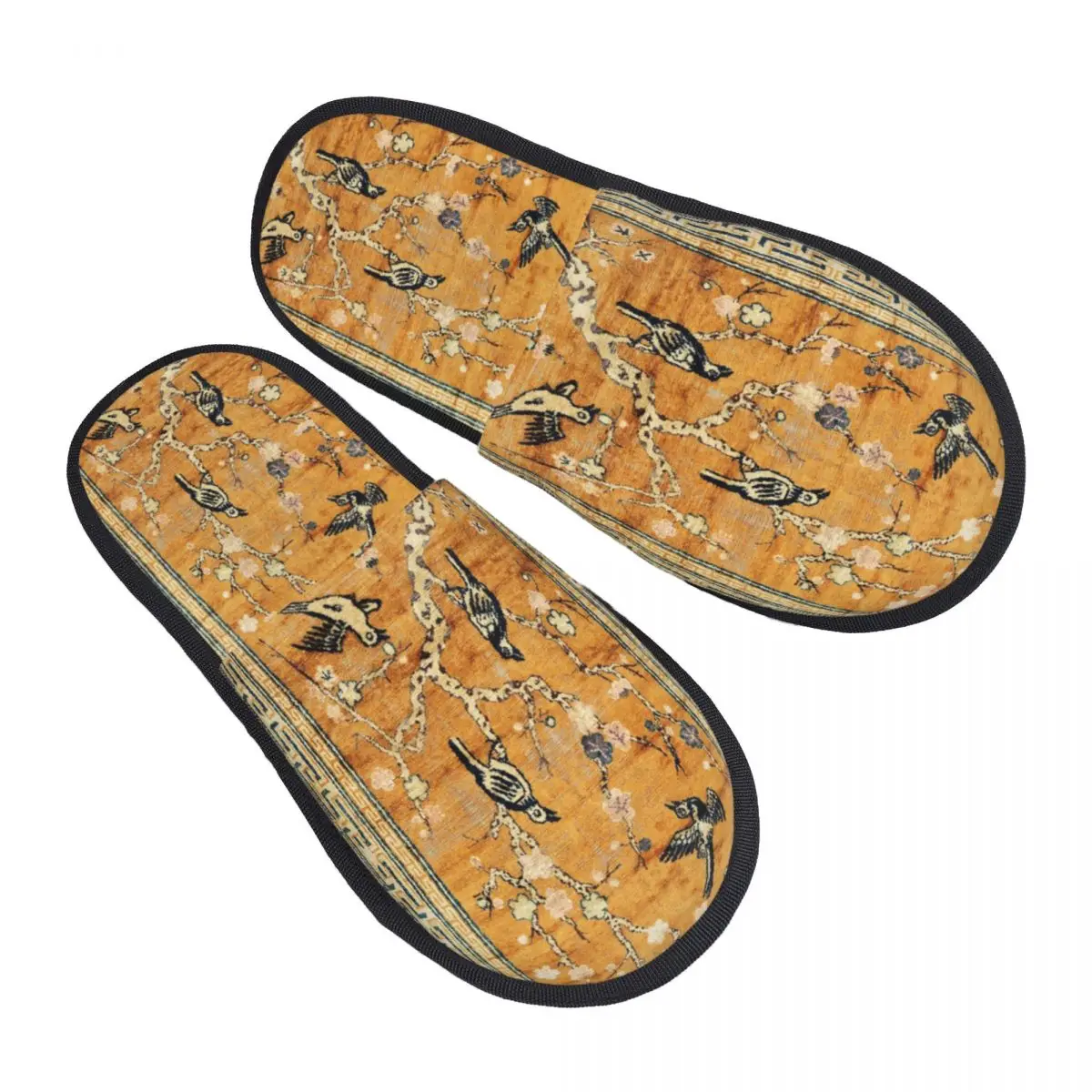 Домашние тапочки с принтом птиц