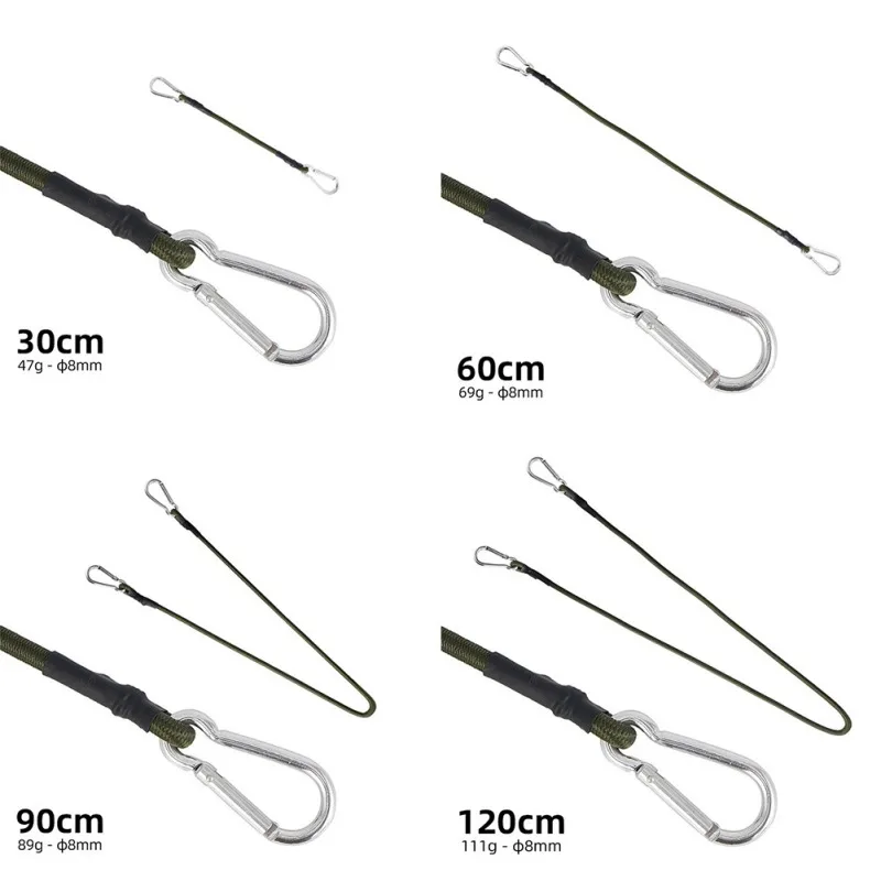 

Durable Multipurpose Camping Packing Rope Carabiner Elastic Cord Elastic Band Tent Lanyard Luggage Lashing Rope