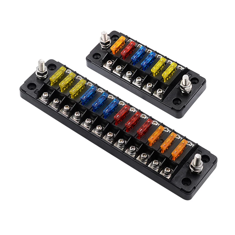 

Car Fuse Box Holder Flame Retardant 32V 75A Blade Fuse Block With Double Fuses Cover 12 Ways 6 Ways For Auto Car Marine Trike