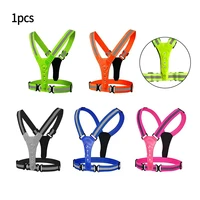 reflective vest unisex high visibility adjustable safety belt led elastic strip security traffic night working running cycling