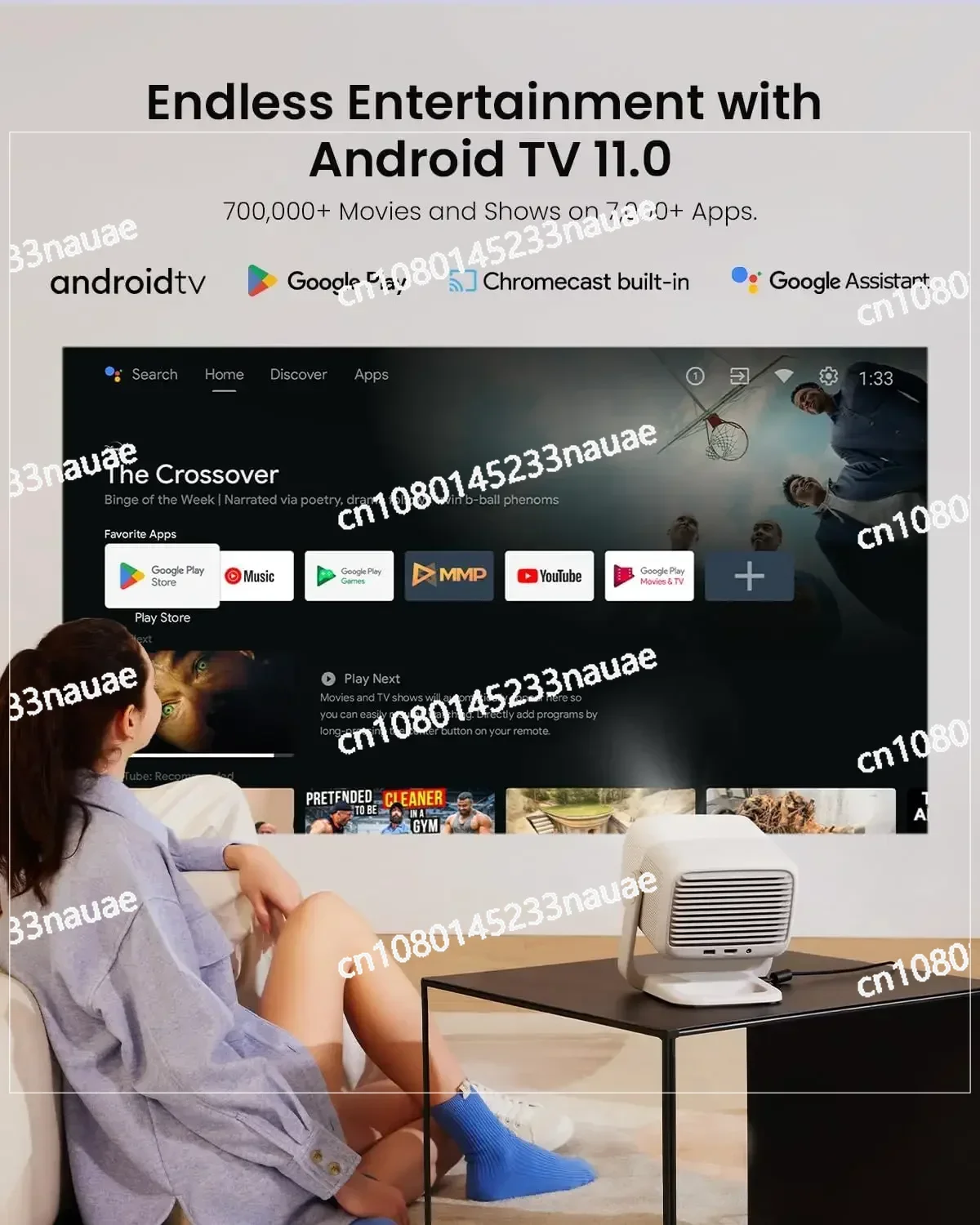Портативный проектор JMGO N1 1080P FHD поддержка 4K 150 дюйма MALC™Трехцветный лазерный