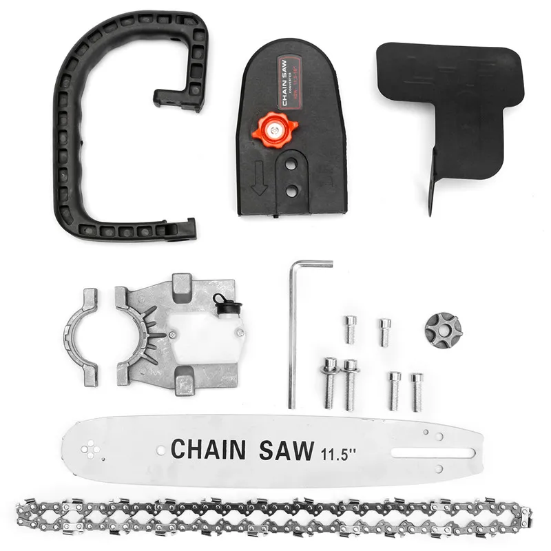 

Jimbon 11.5 Inch Chainsaw Bracket Change 100 Electric Angle Grinder M10 Into Chain Saw Woodworking Garden Power Tool