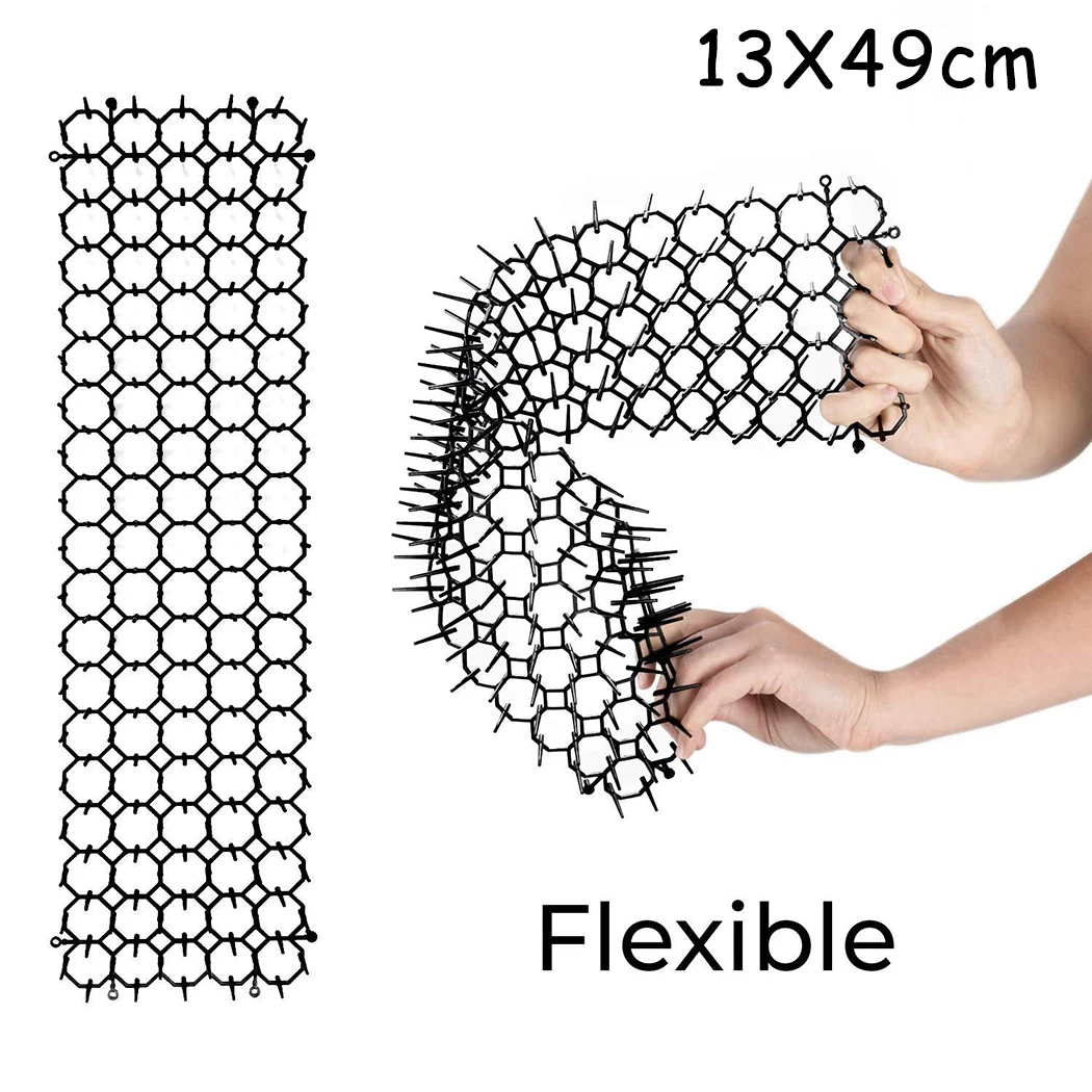 

1pc 13X49CM Cat Scat Mat Anti-Cat And Pest Plastic Prickle Strip Network Digging Stopper Keeping Cats Dogs Digging Climbing