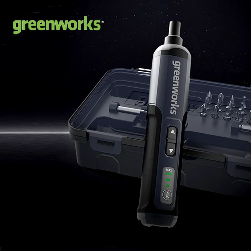 Набор электрических отверток Greenworks, 1-5 Нм, 4 В, мини-аккумуляторная отвертка, 2000 мАч, литий-ионная аккумуляторная батарея USB с набором 26 бит (art.: 3920cb6b7deaa) - 3920cb6b7deaa