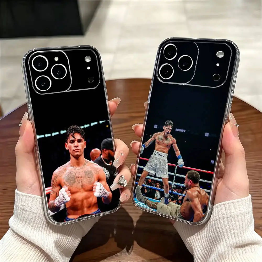 Фото Чехол для телефона Cool Boxer R-Ryan Garcia для iPhone 17 16 15 14 13 12 11 Mini Pro Max Plus, прозрачный №1