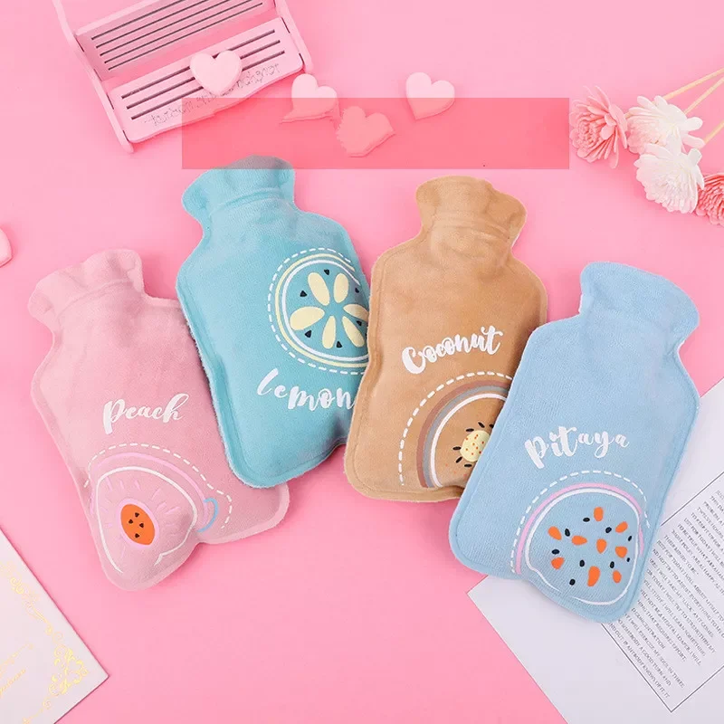 

Hot Water Bottle Cute Cartoon Portable Cold-proof Fleece Bag for Women Hand Warm Water Bottle Safe Explosion-proof Warm supplies