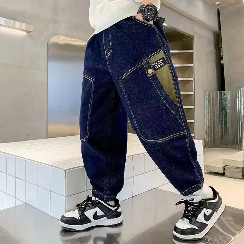 

Брюки для мальчиков, новинка на весну и осень, стильные джинсы для подростков, брюки Harun для мальчиков, свободные модные брюки