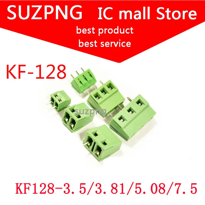 

5/10pcs KF128 2.54mm PCB Mini Screw Terminal Blocks Connector for Wires KF128-2.54 2P 3P 4P 5P 6P 7P 8P 9P 10P 12P 16P Terminal