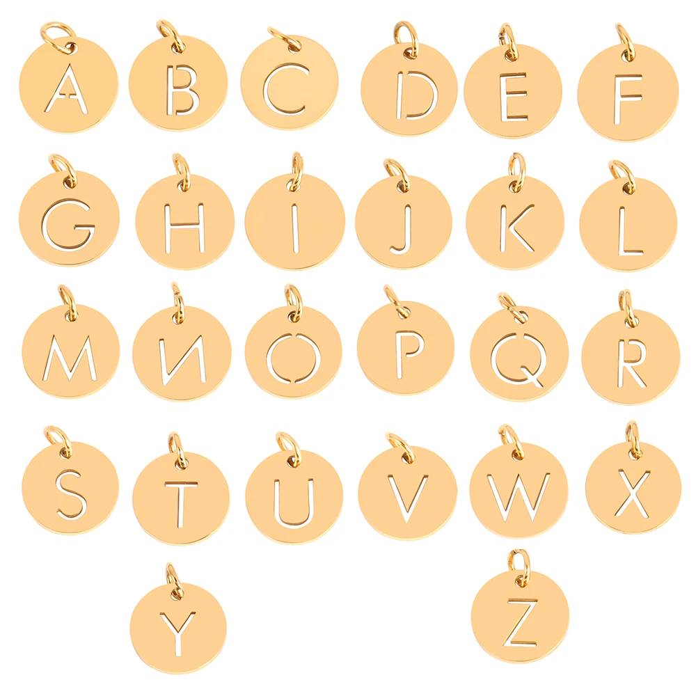 5 шт./партия подвески-буквы из нержавеющей стали 316L