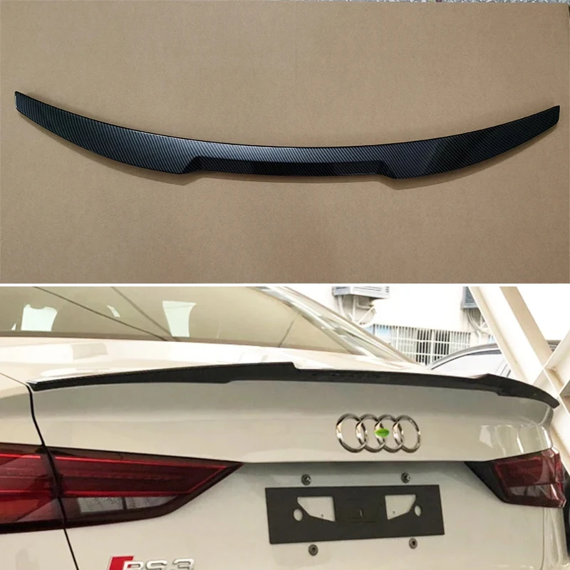 For Audi A3 2014--2020 Year Spoiler ABS Plastic Rear Trunk Wing Car Body Kit Accessories
