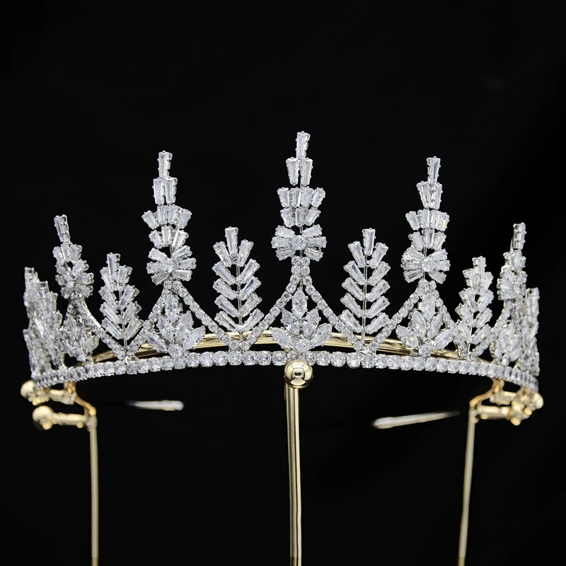 

Роскошная свадебная корона с полным Цирконом MYFEIVO, элегантная повязка на голову, свадебные тиары, головной убор, свадебные аксессуары для во...