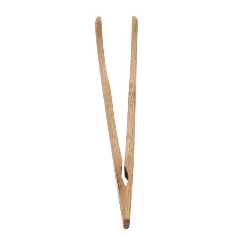 18cm Wooden Tea Clip Wood Toast Tong Toaster Bagel Bacon Squeezer Sugar Ice Bamboo Teaware Kitchen Tool