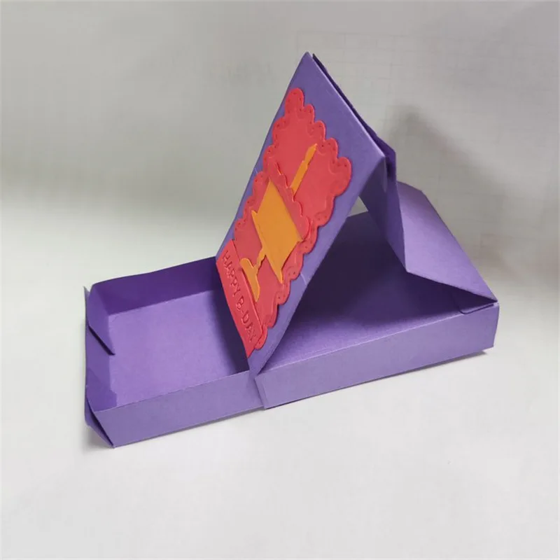 Birthday Cake Background Matchbox Metal Cutting Dies Stencil DIY Scrapbooking Embossing Paper Card Album Decorative Craft