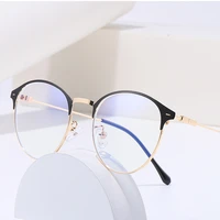 new blue light blocking glasses frame for men and women optical eyeglasses with recipe prescription alloy full oval unisex