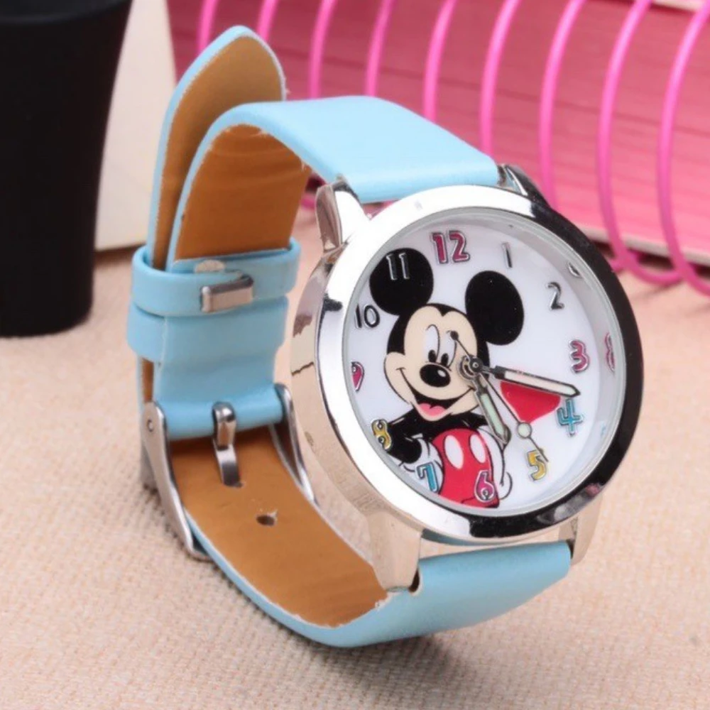 

Disney Mickey Mouse Minnie Candy Colors Fashion Colorful Watch Girls Children Cartoon Clock Lovely Relogio Masculino