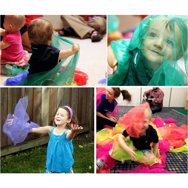 1pcs Practical 6 colors Gymnastics Scarves For Outdoor Game Toys Dancing And Juggling Towels Candy Colored Gym Towel Dance Gauze |