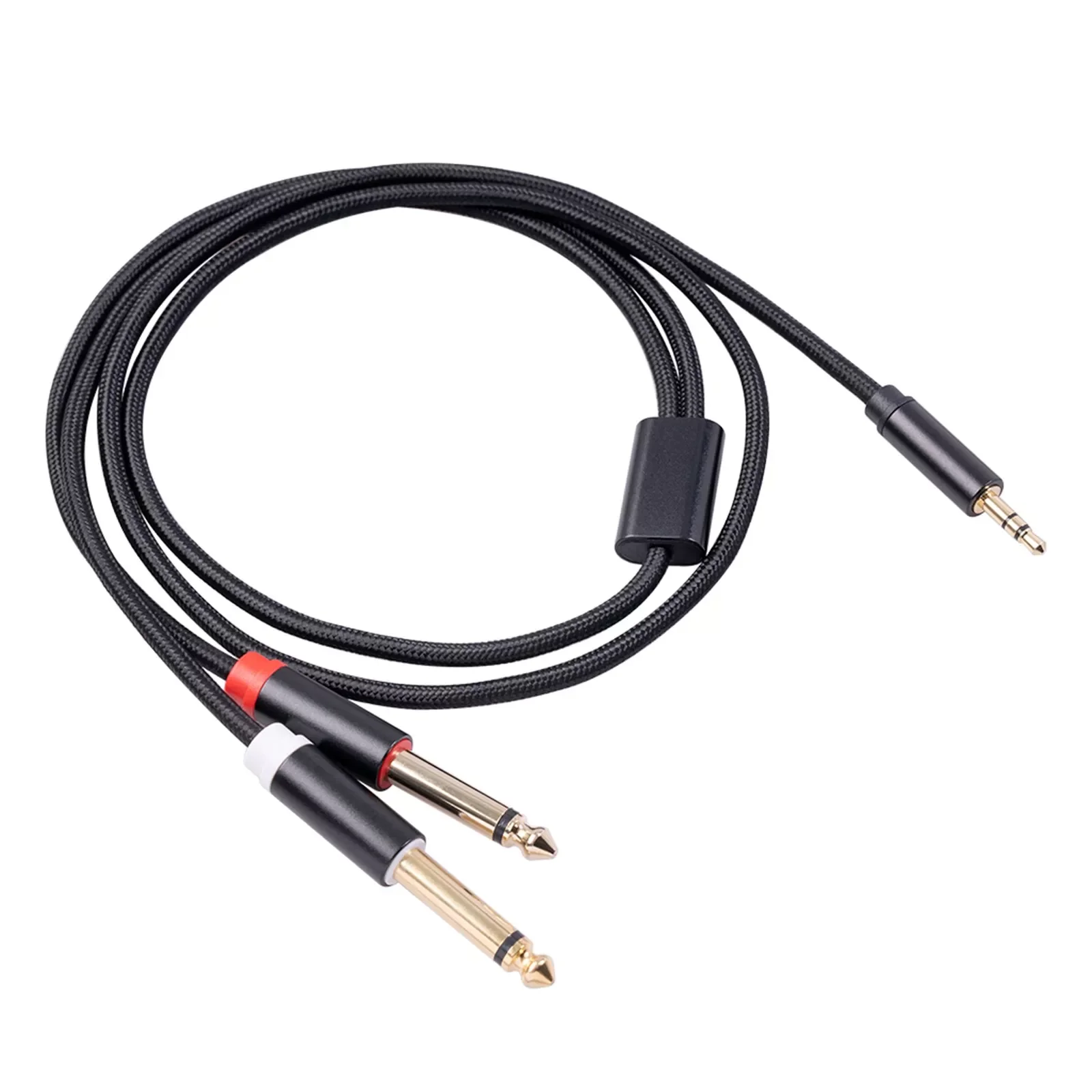 

Audio Cable 3.5mm To Double 6.35mm Aux Cables Converters 2 Mono 6.5 Jack To 3.5 Male For Phone Stereo Mixer Amplifier Cord