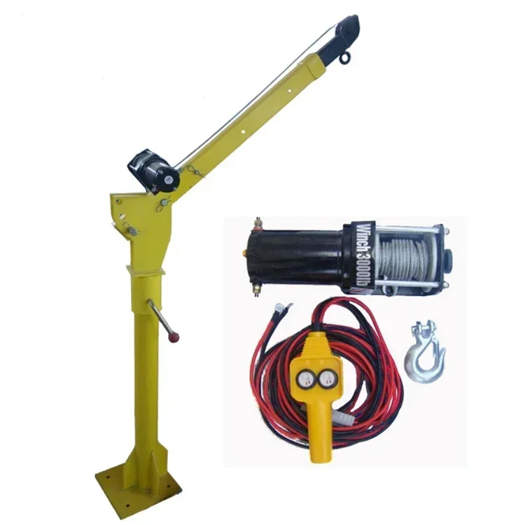 Электрический мини-кран для пикапа 500 кг фунтов 12 В постоянного тока портативный