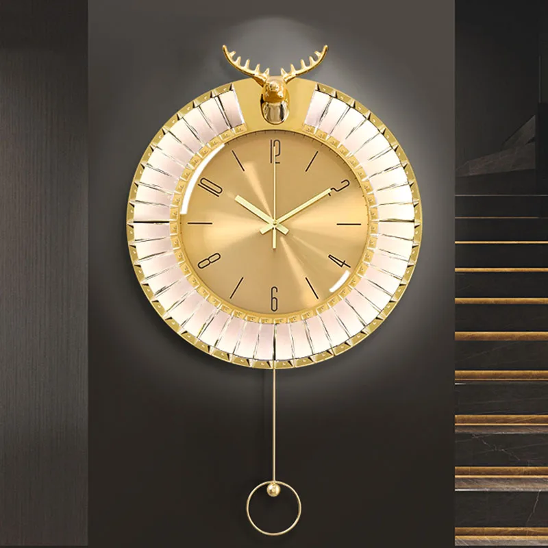 

Стеклянные Настенные часы, современный дизайн, роскошные металлические светящиеся большие настенные часы, украшение для гостиной, настенн...