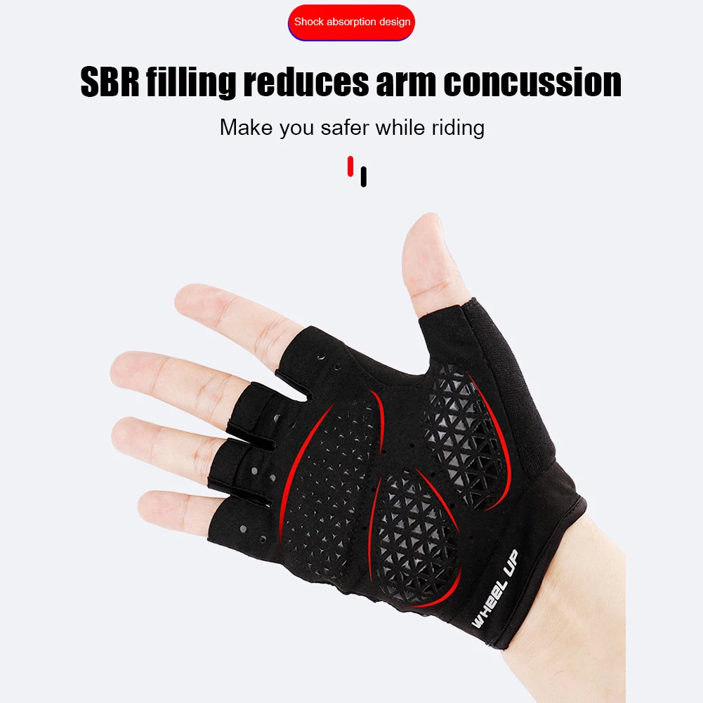 Велосипедные перчатки с открытыми пальцами противоударные дышащие спортивные