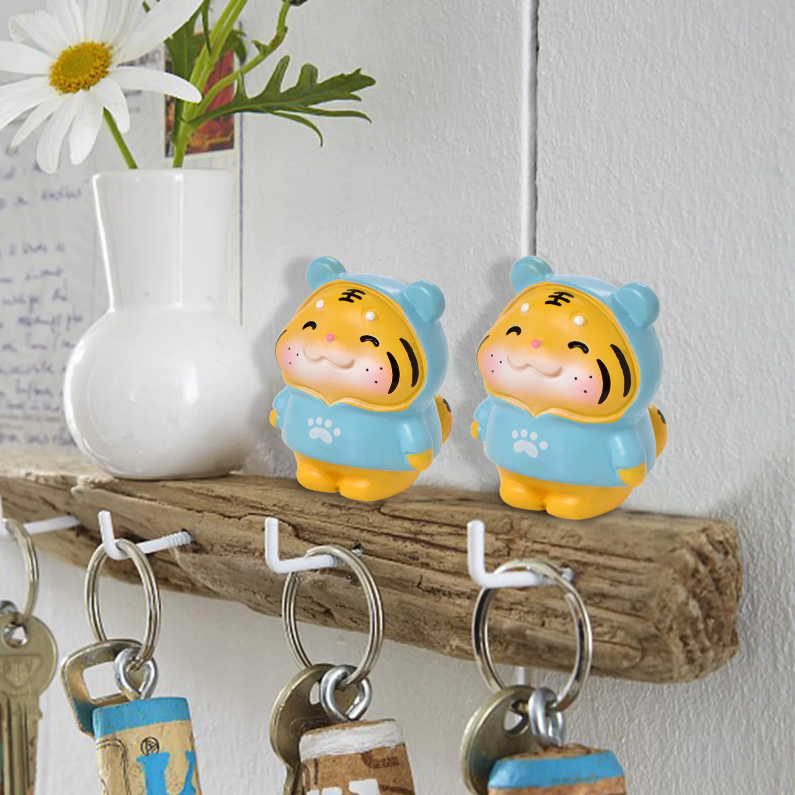 

Mini Tiger Ornaments Resin Desktop Decorations 2022 Chinese New Year Decor Desktop Car Figurines Lucky Tiger Resin Ornament