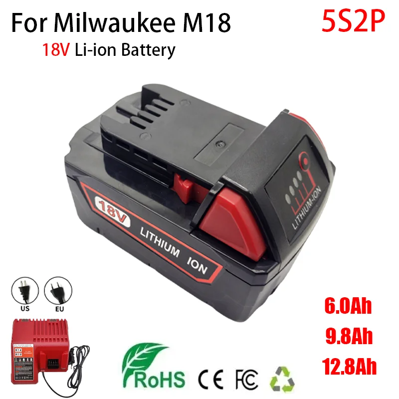 Оригинальный аккумулятор M18B5 BR 18 В 6000 мАч для электроинструмента Milwaukee M18 XC 48-11-1860 9
