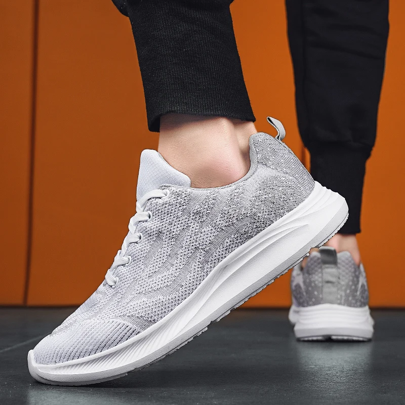 Hot Light Man Running Shoes Comfortable Breathable Men's Sneaker Casual Antiskid Wear-resistant Jogging Men Sport Shoes Size 48