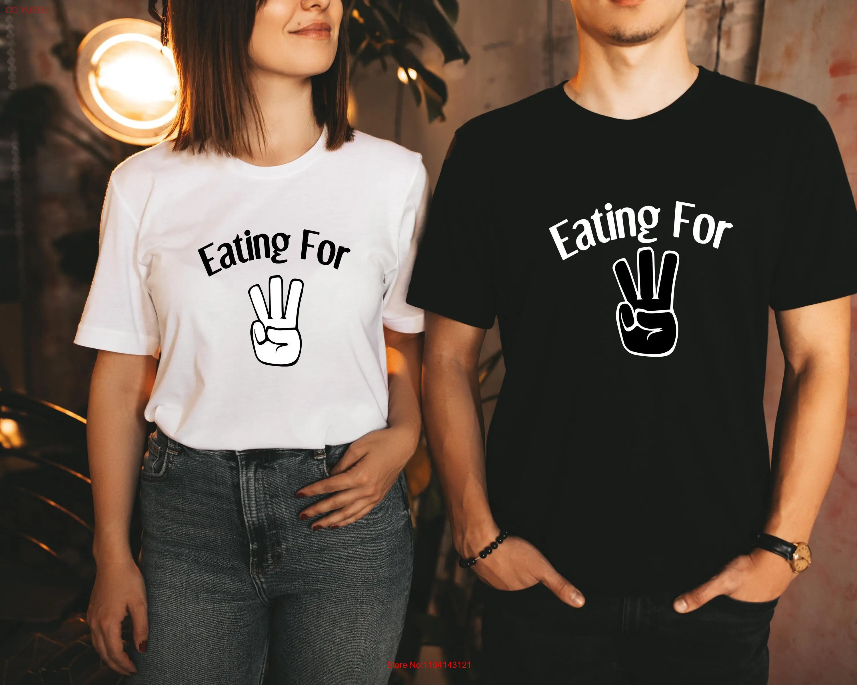 Футболка Eating For Three Хлопок Короткая Рукав