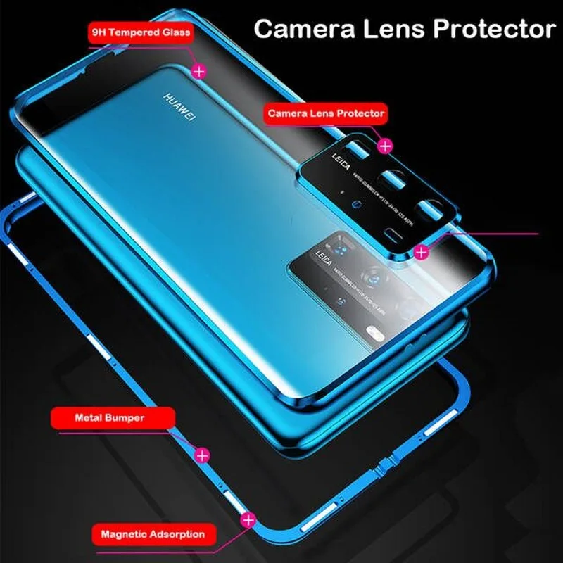 

For VIVO T1 5G Global T1 5G India Magnetic Clear Lens protection case For T1 Pro 5G T1X T2x 5G Double-Sided Glass protect Cover