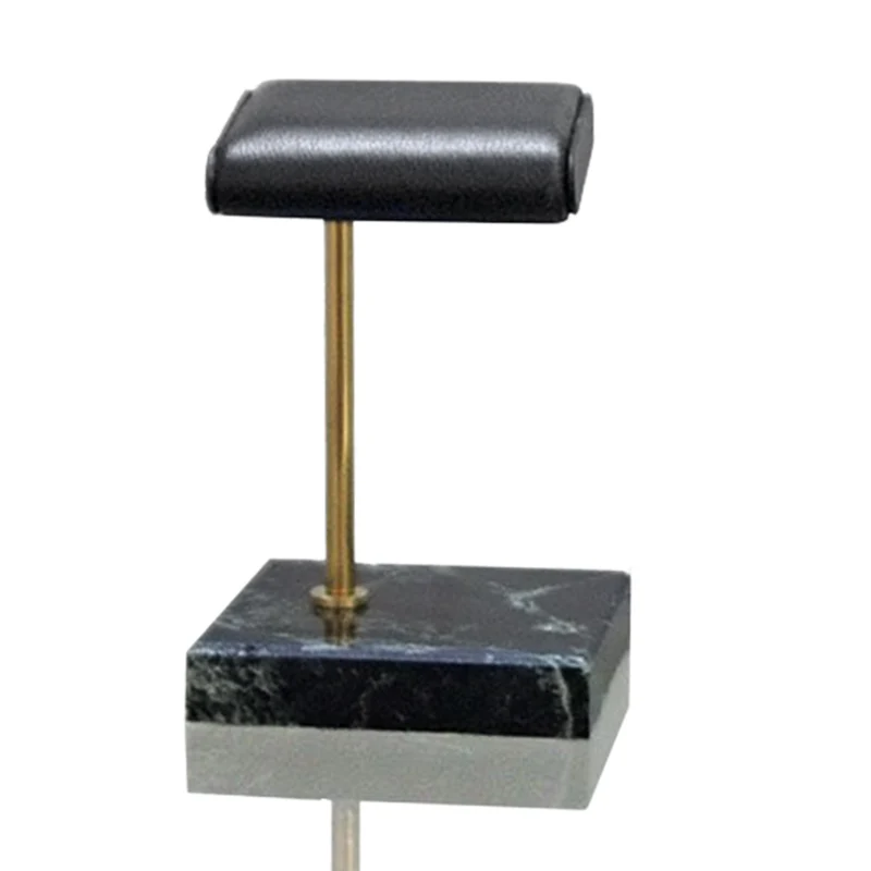 

Green Marble Leather High-End Metal Watch Stand, Bracelet Display Stand Jewelry Placement Stand