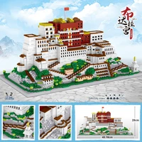 city famous architecture 3d diamond model tibet the potala palace building block creative chinese style puzzle toy children gift