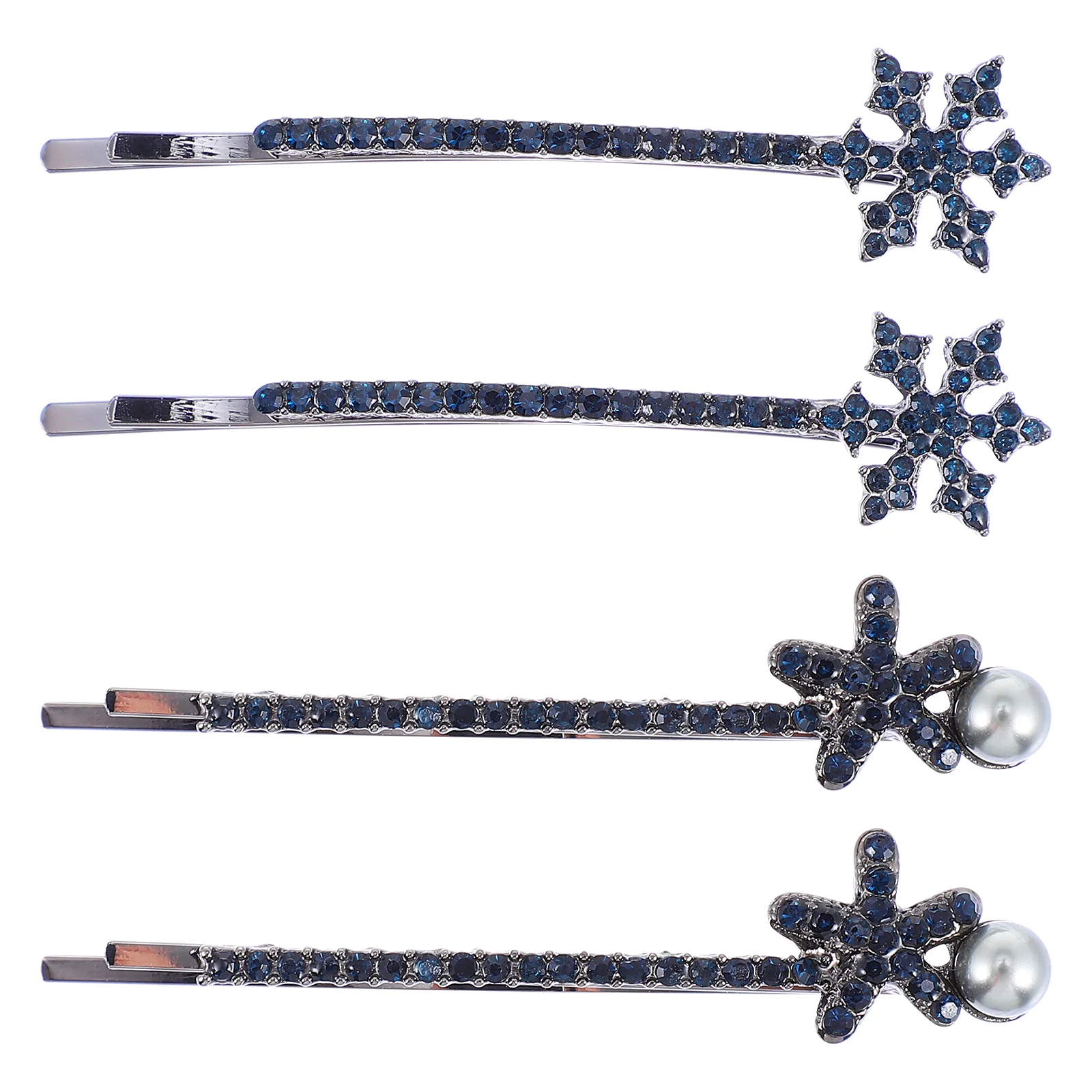 

Hair Snowflake Clip Clips Christmashairpin Accessories Barrettes Snowflakes Holiday Babies Rhinestone Snow Clamps Styling